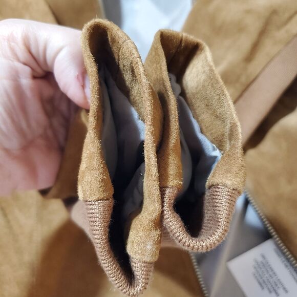 Soia & Kyo Genuine Pig Suede Zipper Jacket Stretchy Side Panels Size XS - Picture 14 of 16